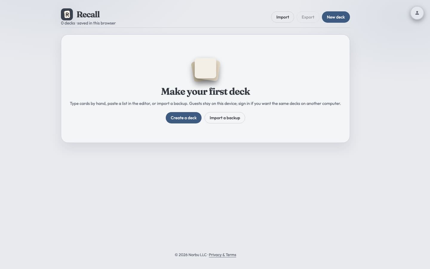 Recall screenshot